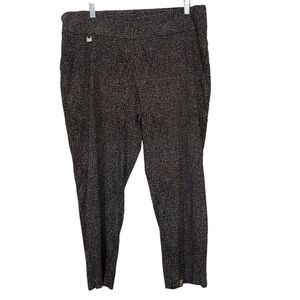 Peck And Peck Elegant Black and White Pull On Women's Cropped Pants 14 EUC